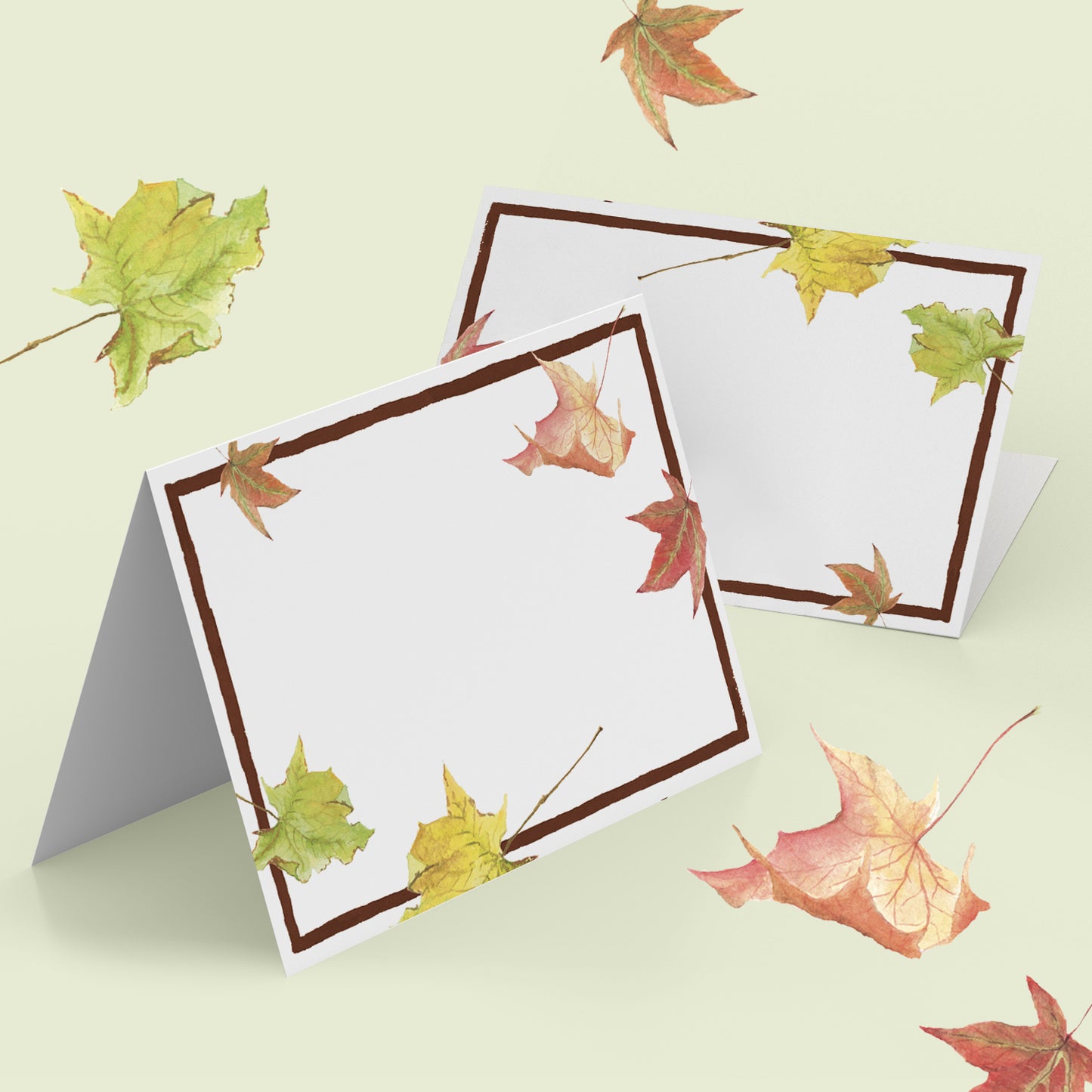 Autumn Leaves Place Cards - 01