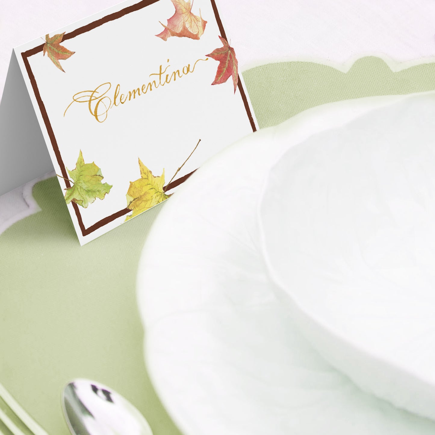 Autumn Leaves Place Cards - 02
