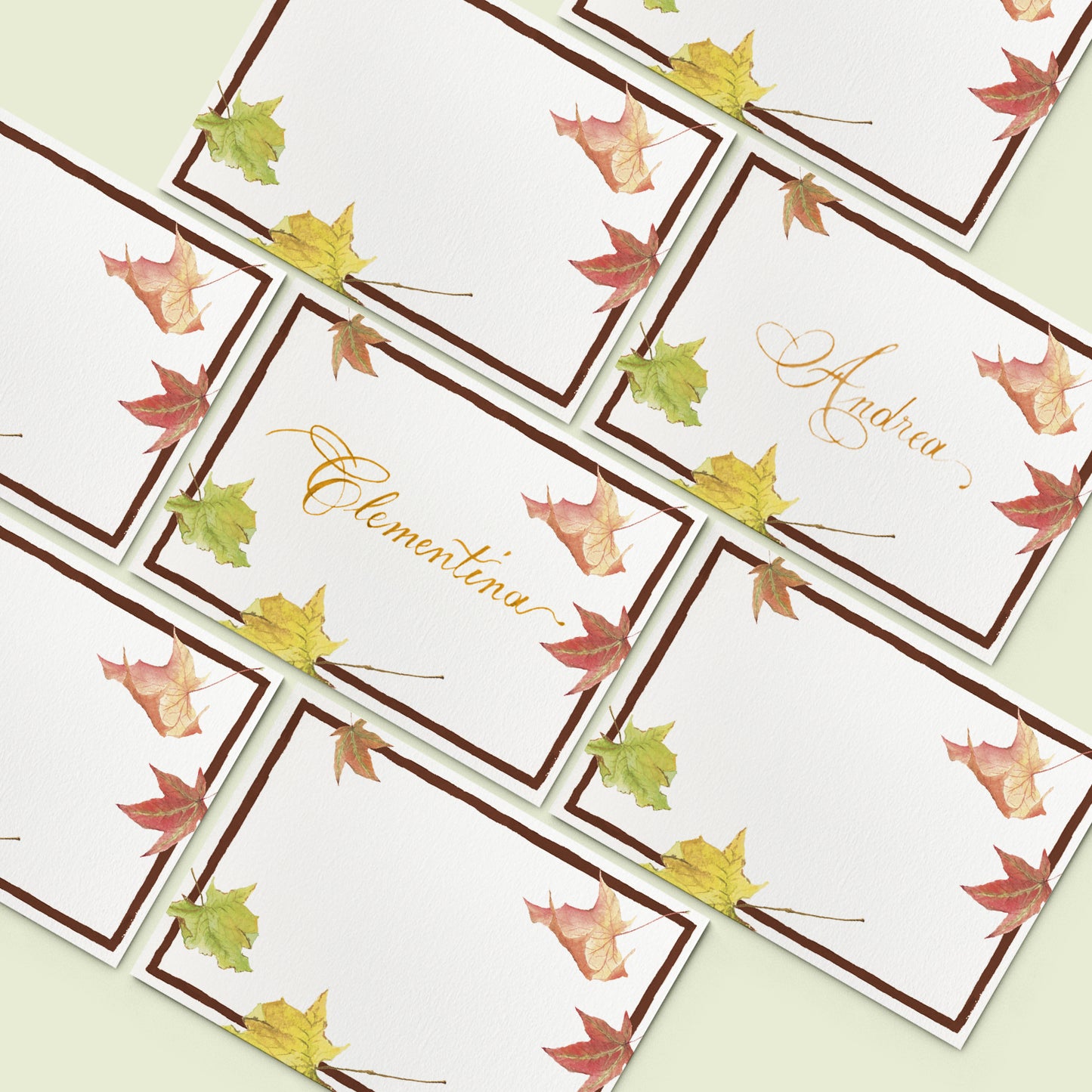 Autumn Leaves Place Cards - 03