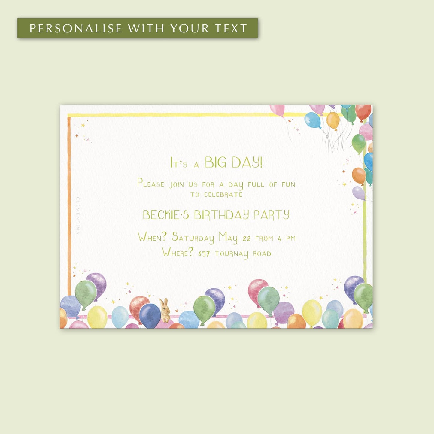 Baby Birthday Party Digital Invitation - 02
