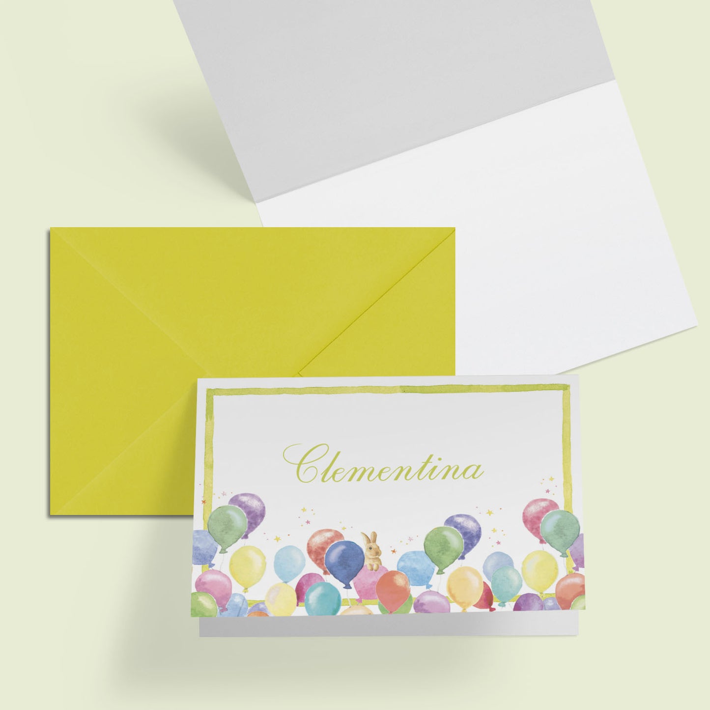 Birthday Balloons Mini Notecards