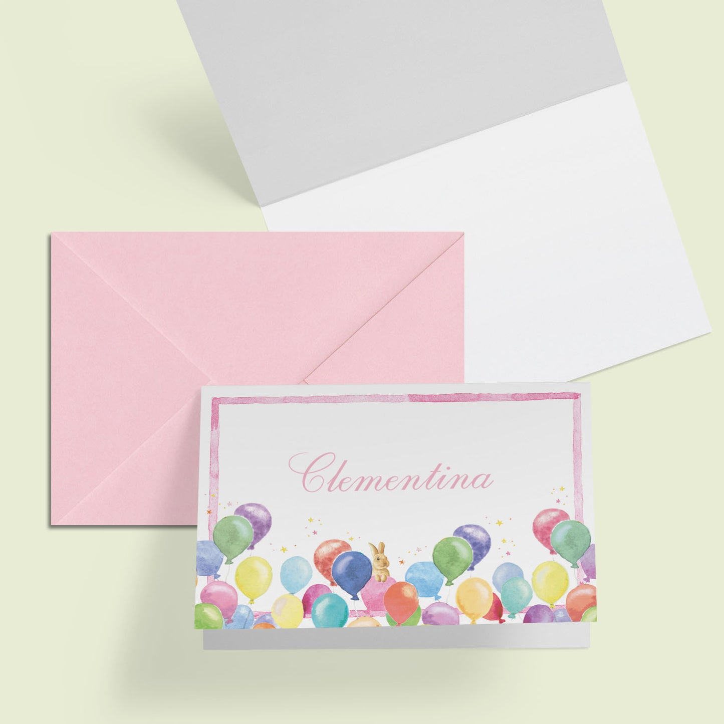Birthday Balloons Mini Notecards