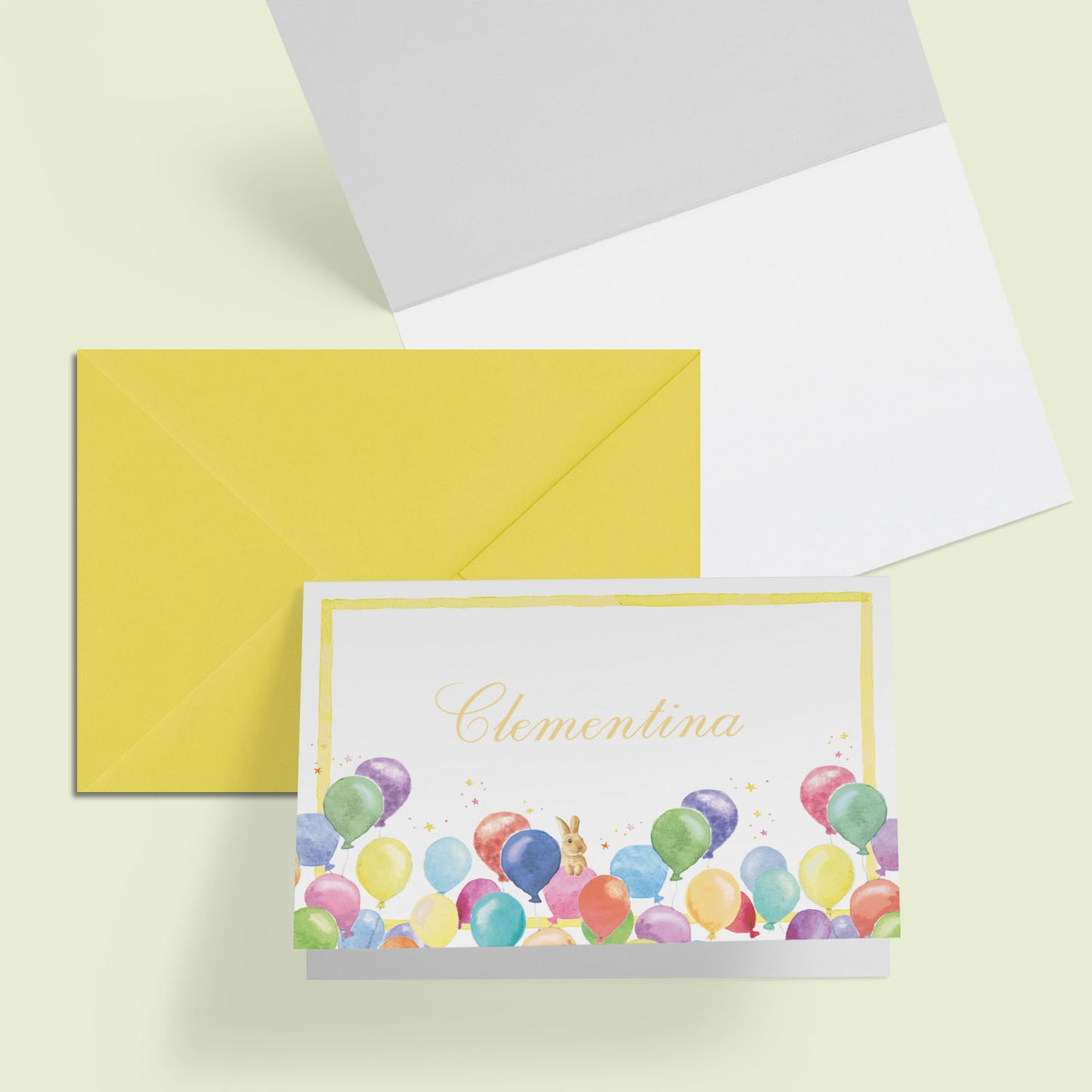 Birthday Balloons Mini Notecards