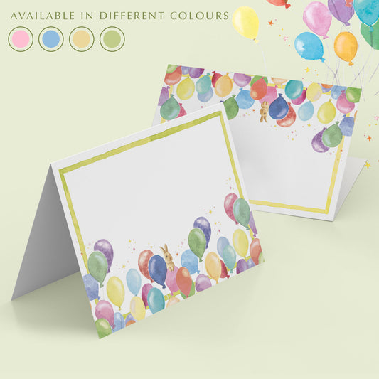 Birthday Balloons Place cards