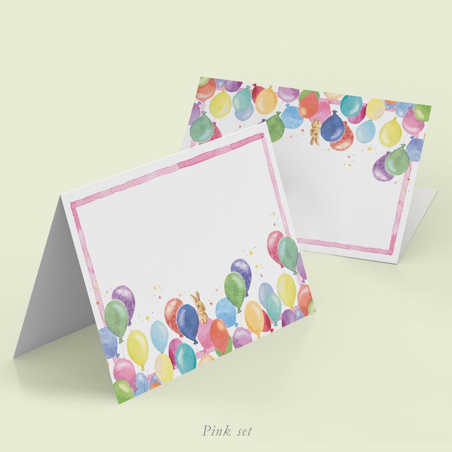Birthday Balloons Place cards