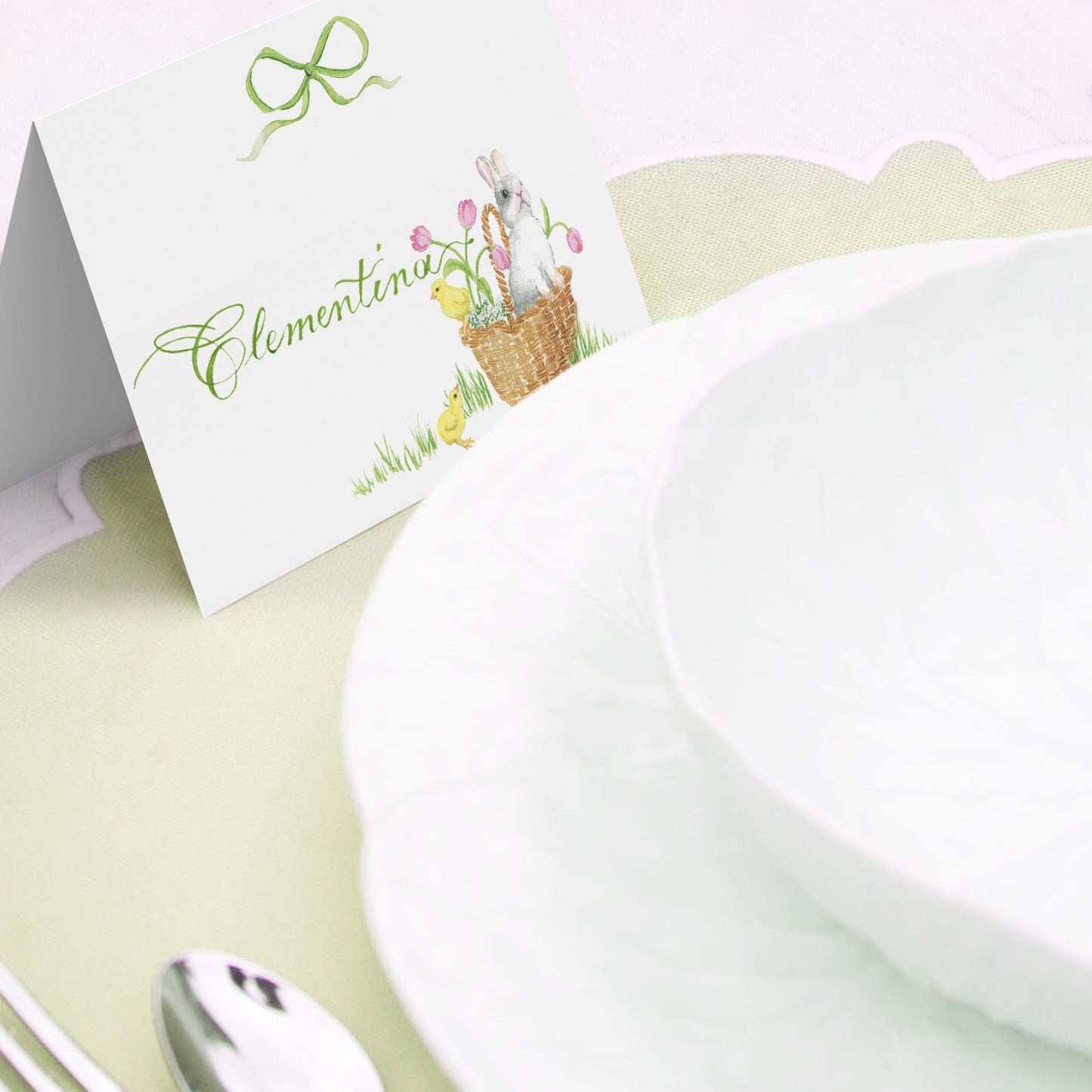 Bunnies basket place cards - 02