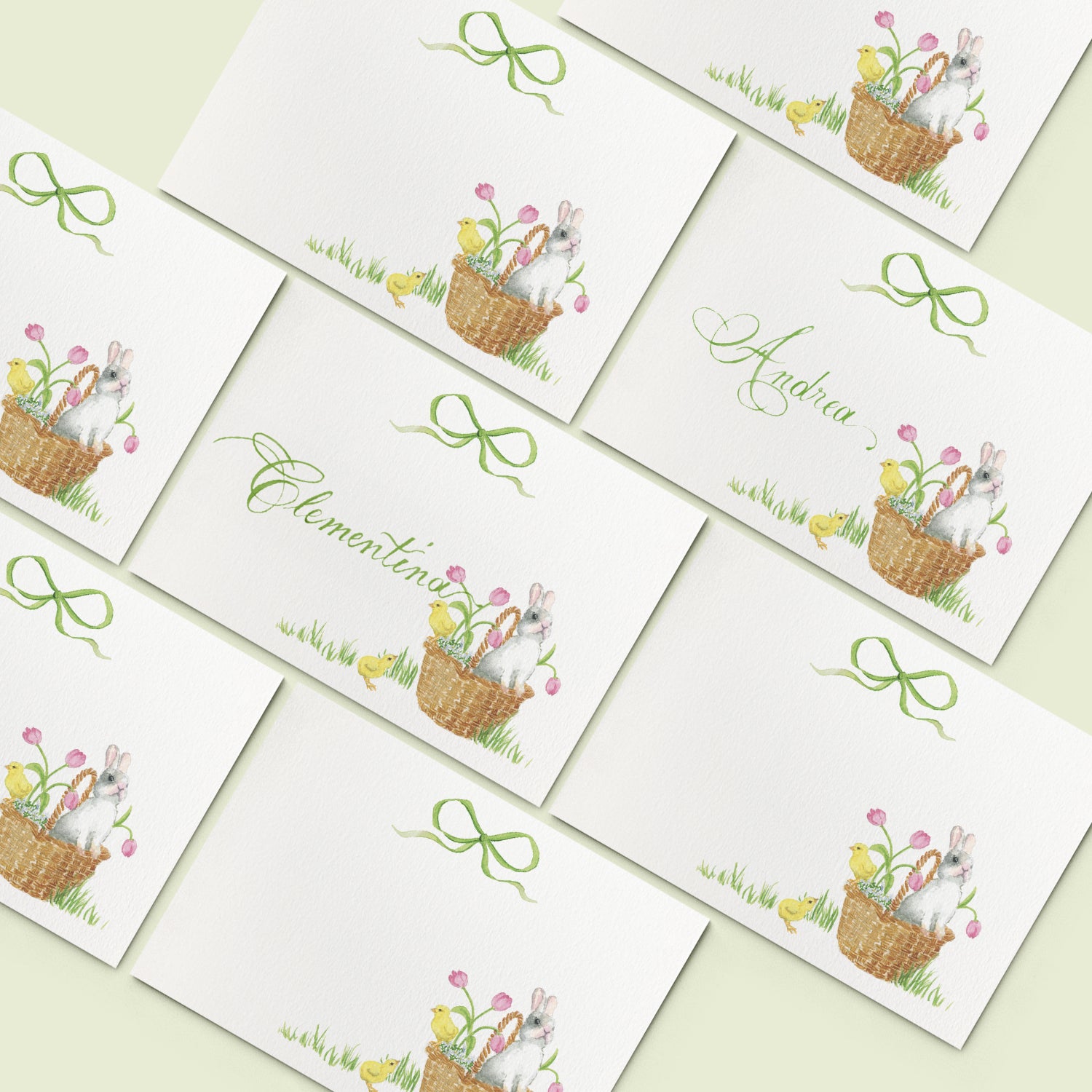Bunnies basket place cards - 03