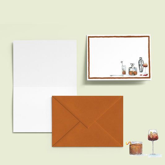 Cheeky Drinks Mini Personal Stationery Cards