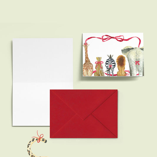 Christmas Safari Mini Personal Stationery Cards
