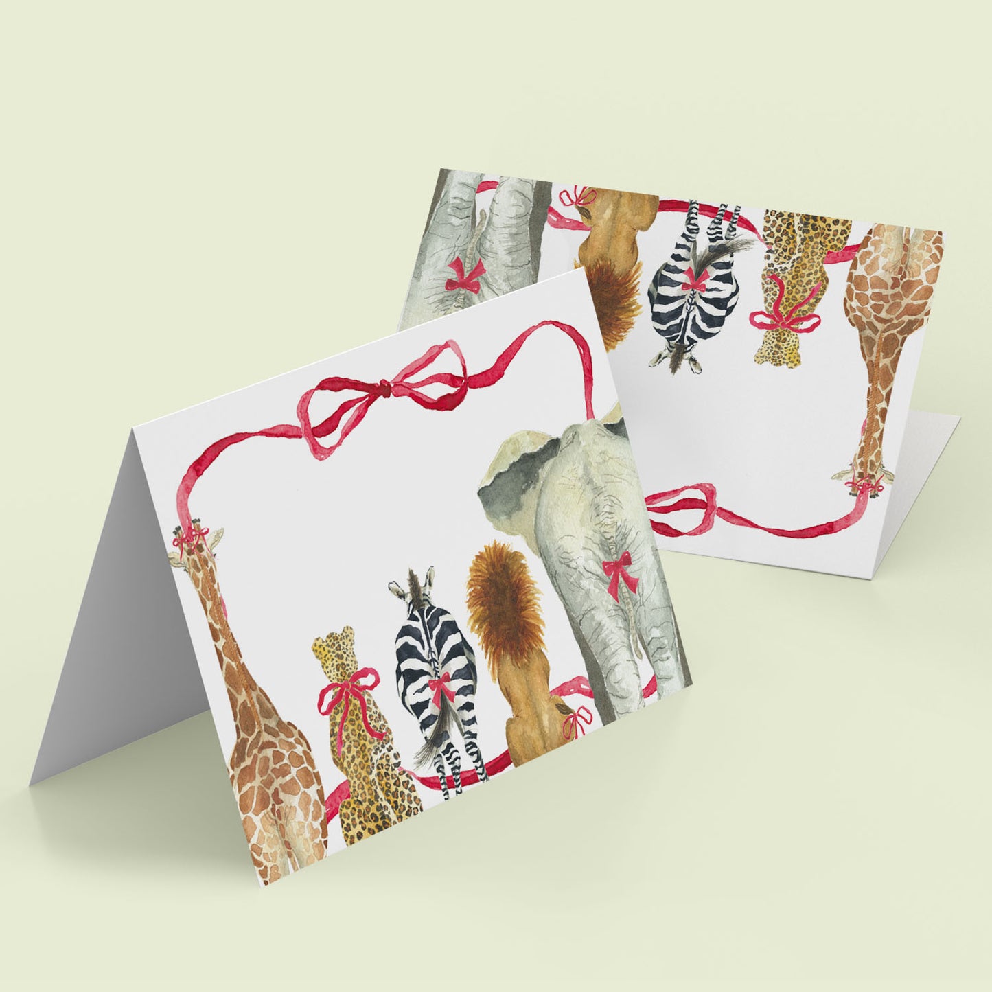 Christmas Safari Mini Personal Stationery Cards