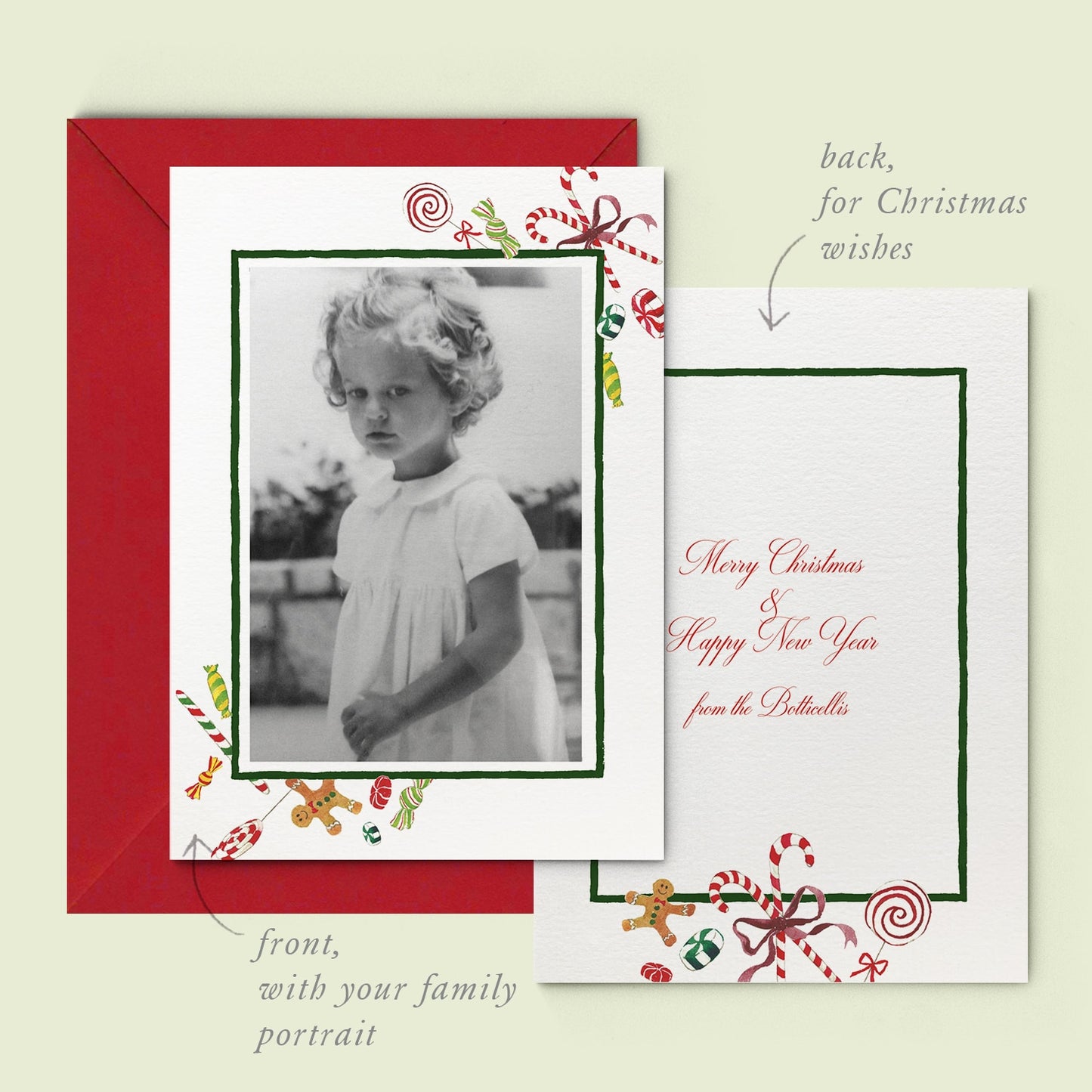 Christmas Candies Family Cards printed - 01