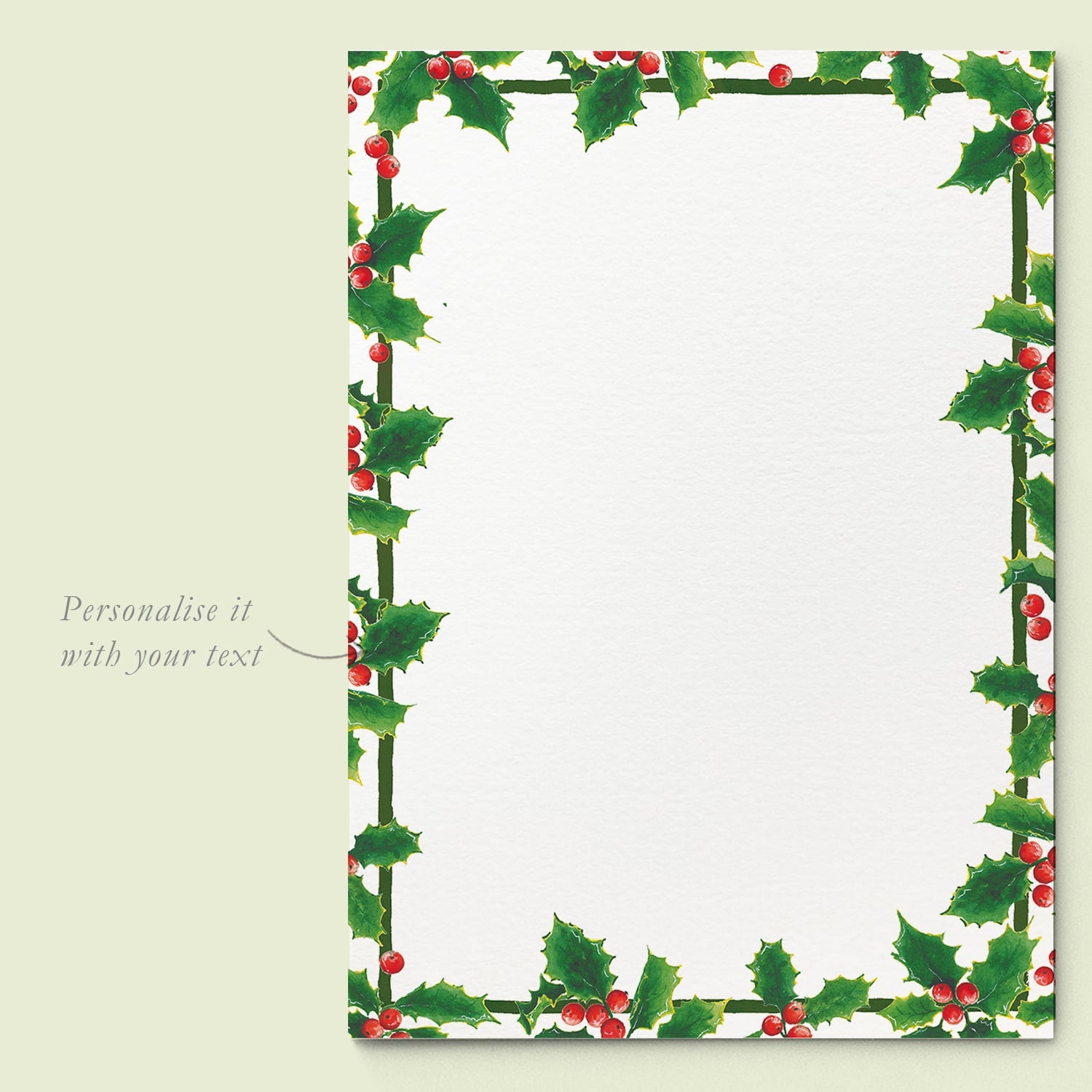 Christmas Holly Invitation Template Mockups - 02