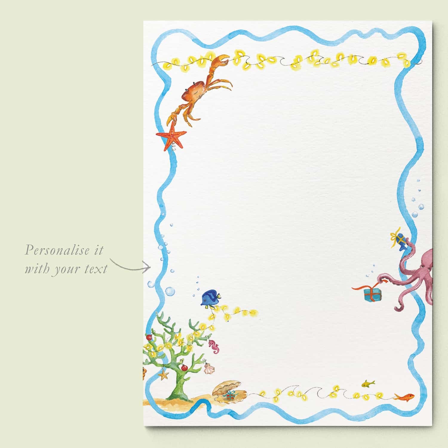 Christmas Under the Sea Invitation Template Mockups - 02