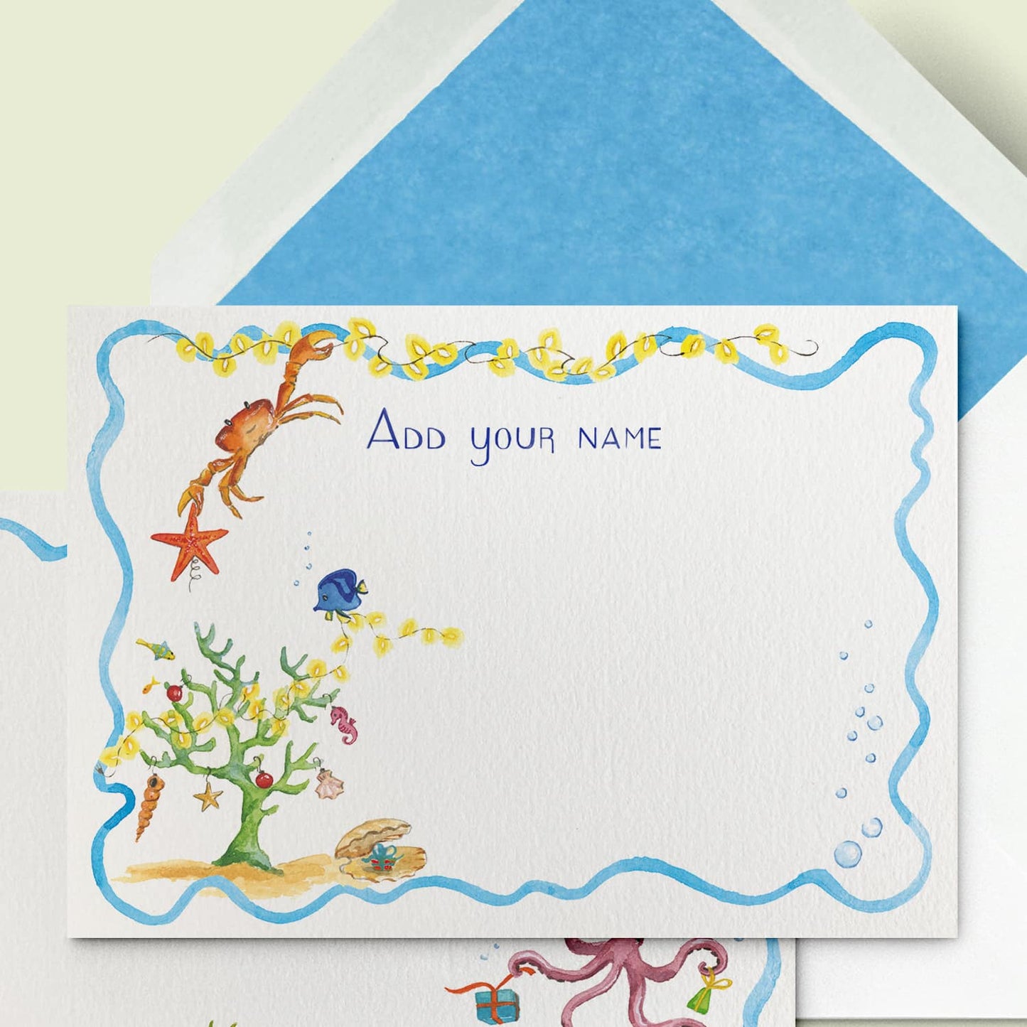 Christmas Under the Sea Stationery Card - 02