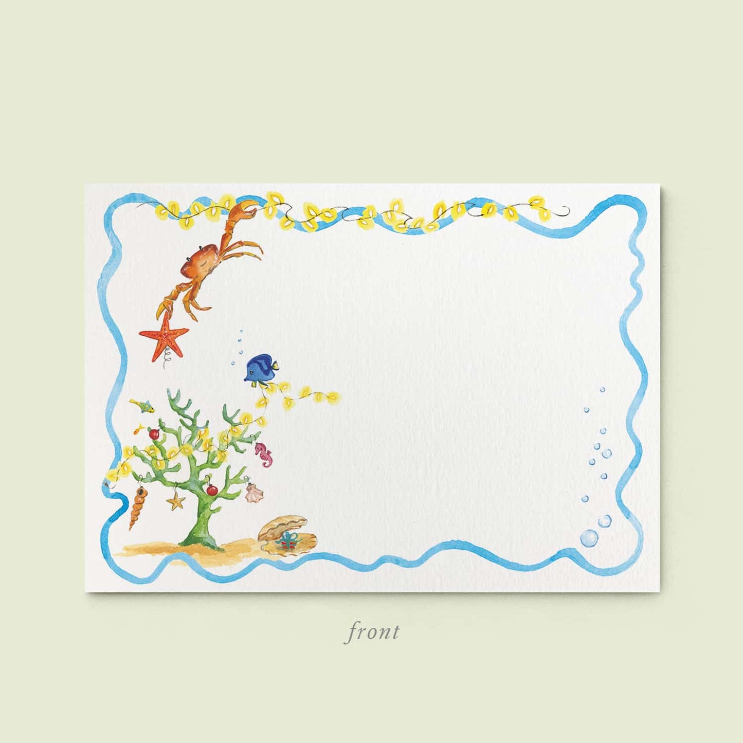 Christmas Under the Sea Stationery Card - 03