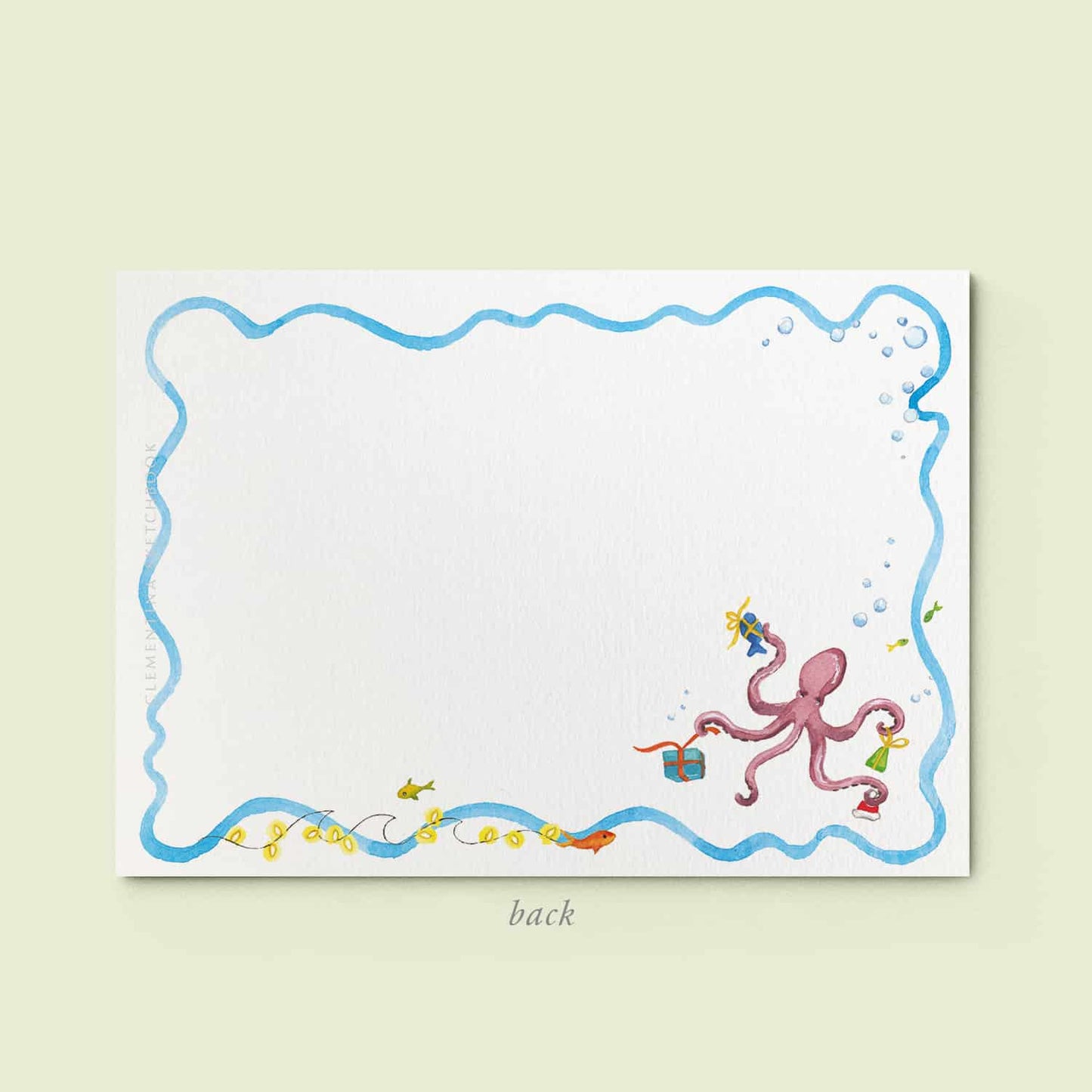Christmas Under the Sea Stationery Card - 04