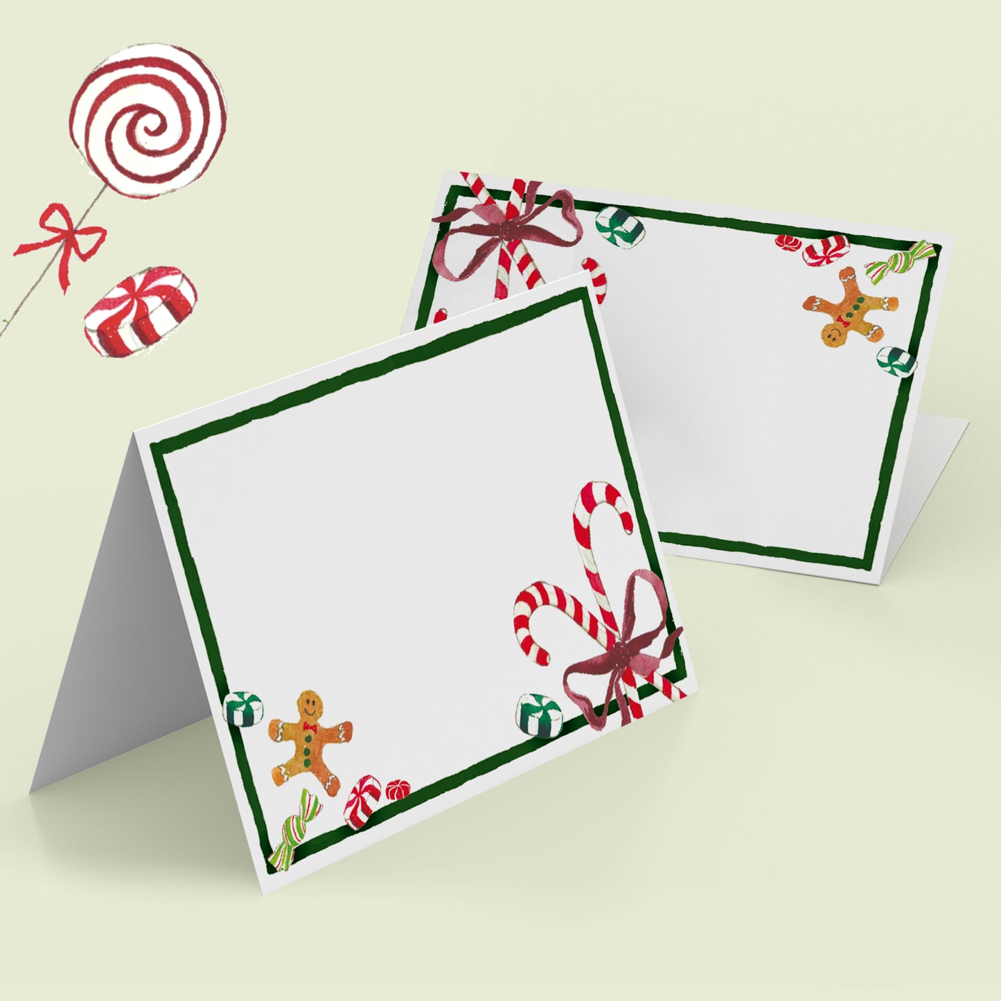 Christmas Candies Place Cards
