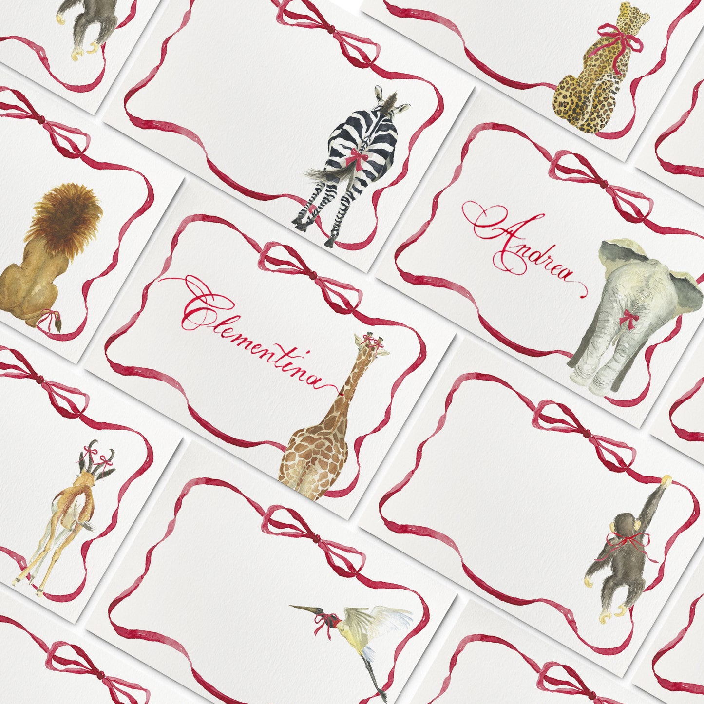 Christmas Safari Place Cards