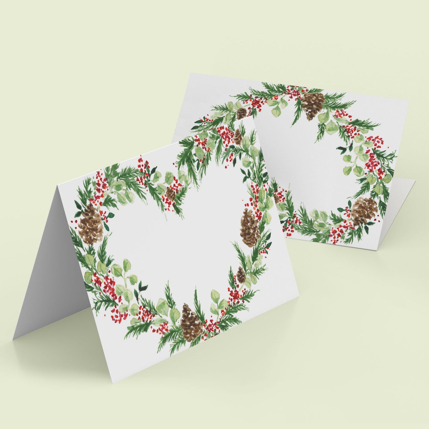 Christmas Wreath Mini Personal Stationery Cards