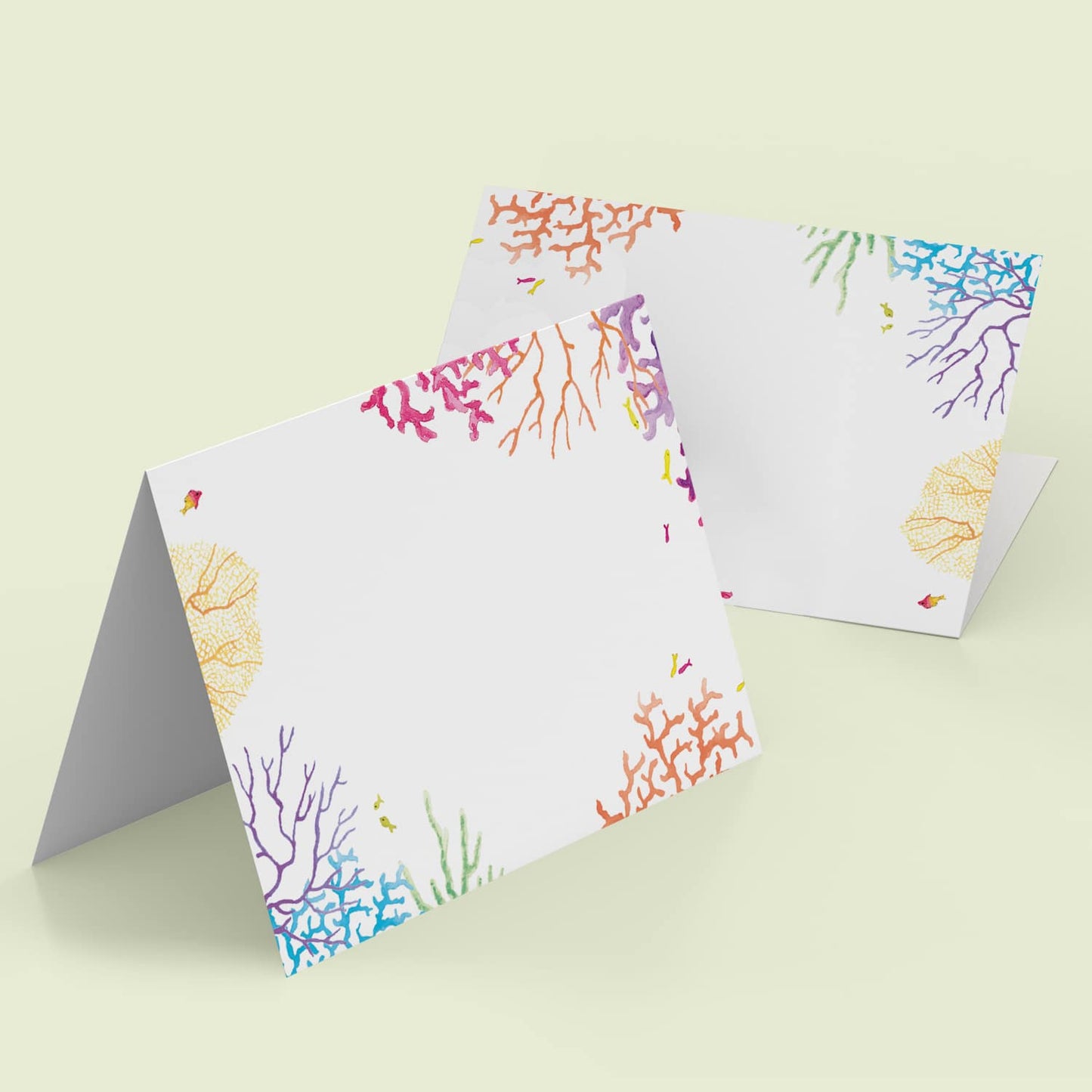 Coral Reef Place Cards - 01