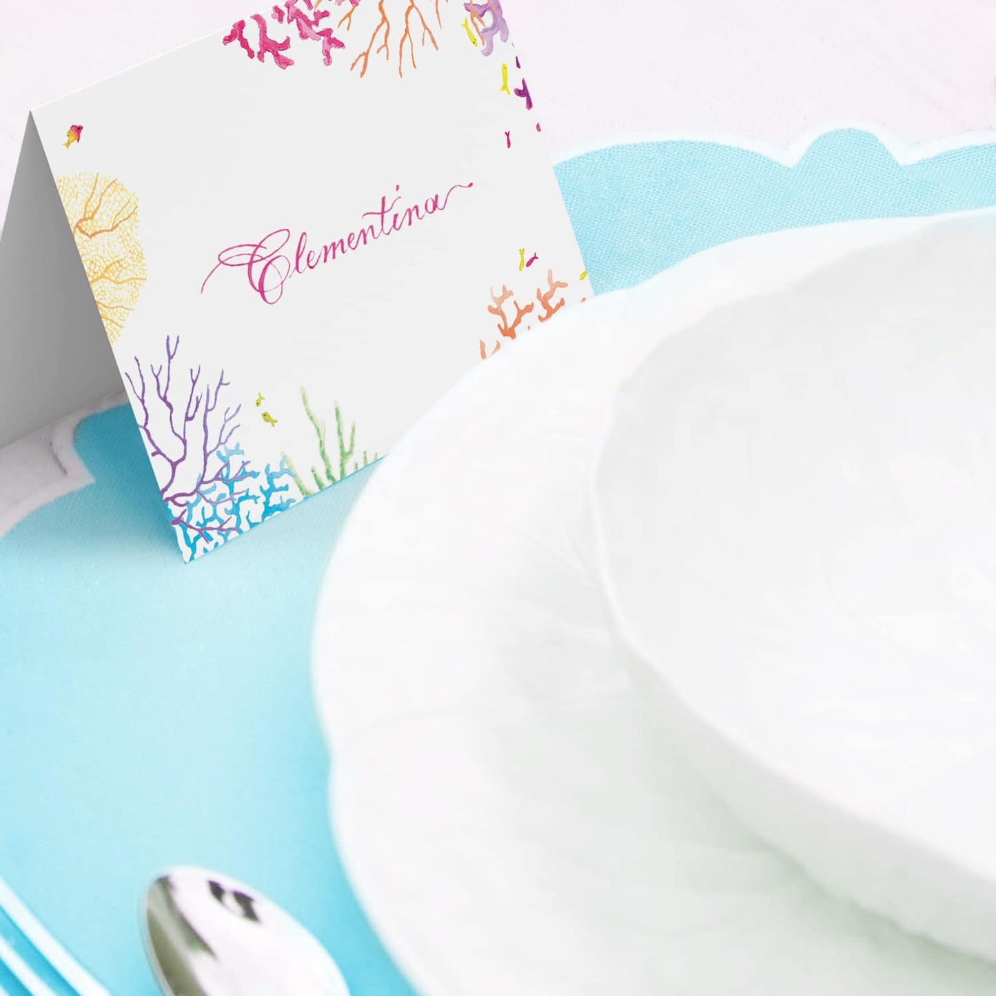 Coral Reef Place Cards - 03