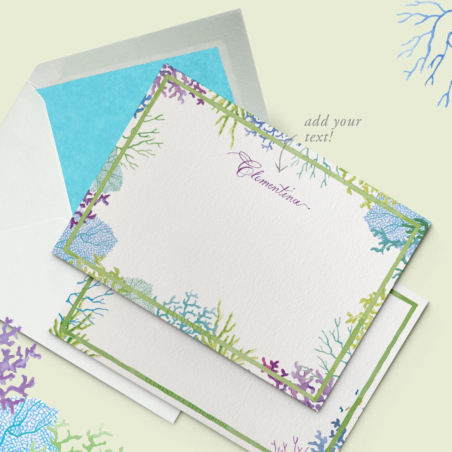 Coral Reefs Stationery Cards
