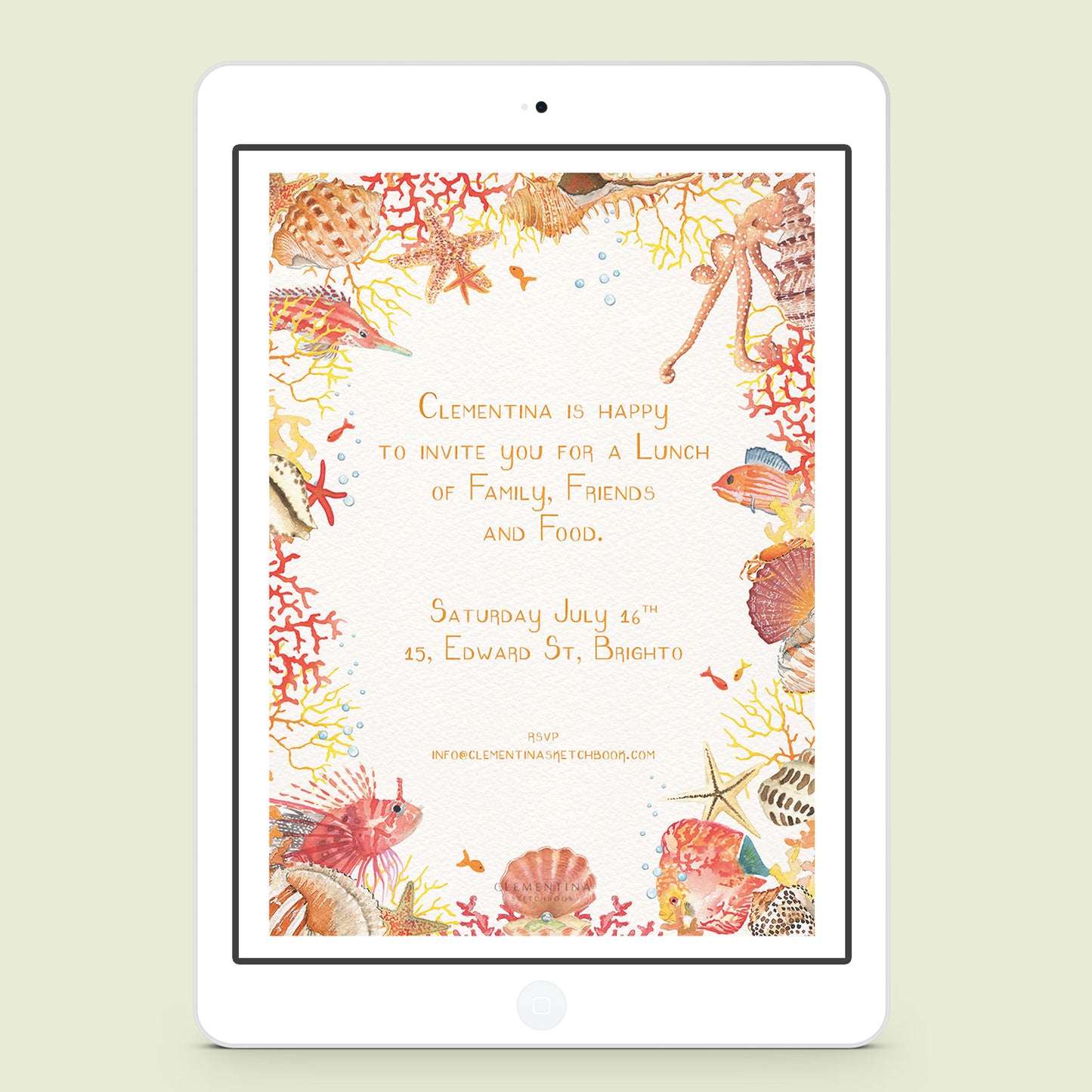 Corals Invitation Digital - Mockup - 01 copy