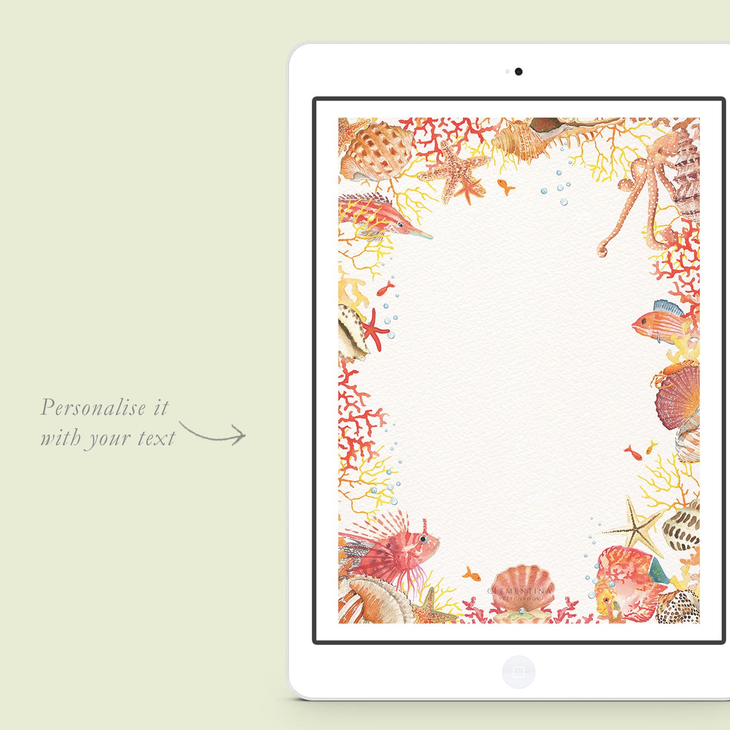 Corals Invitation Digital - Mockup - 02