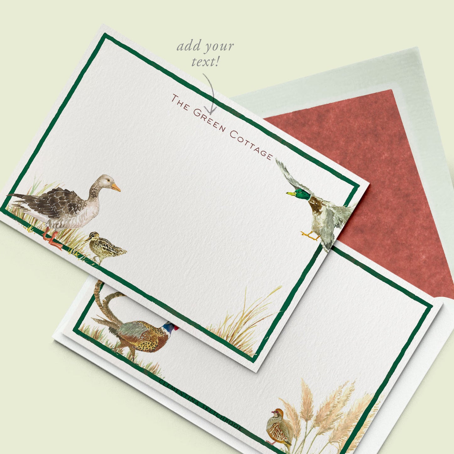 Countryside Birds Stationery Cards