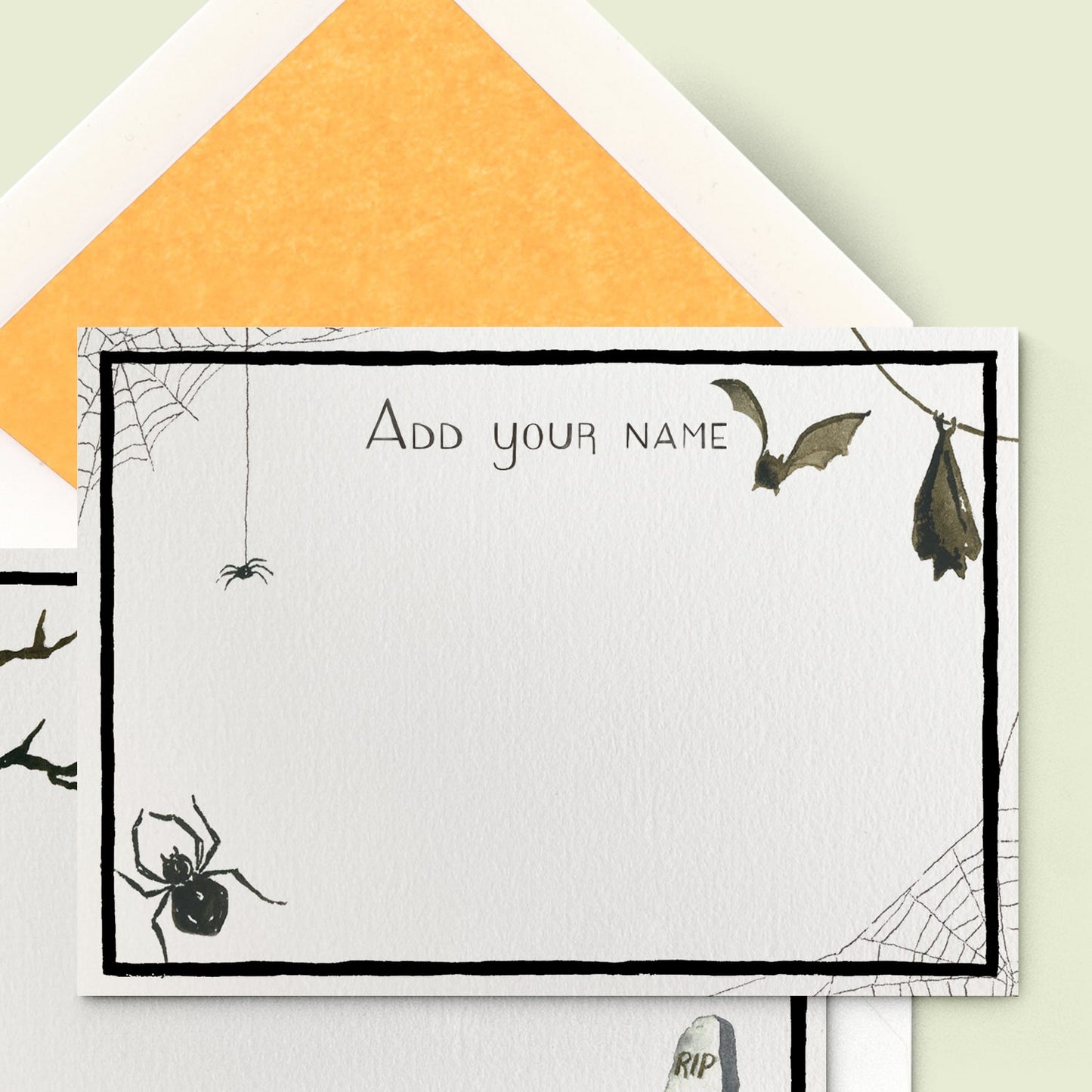 Creepy Halloween Stationery Cards - 02