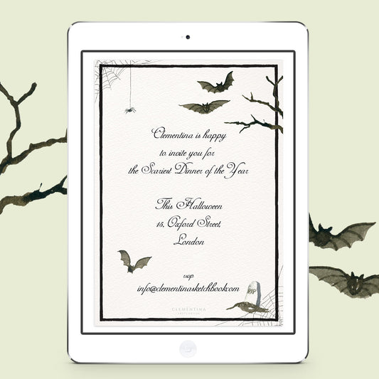 Creepy Halloween Party Digital Invitation