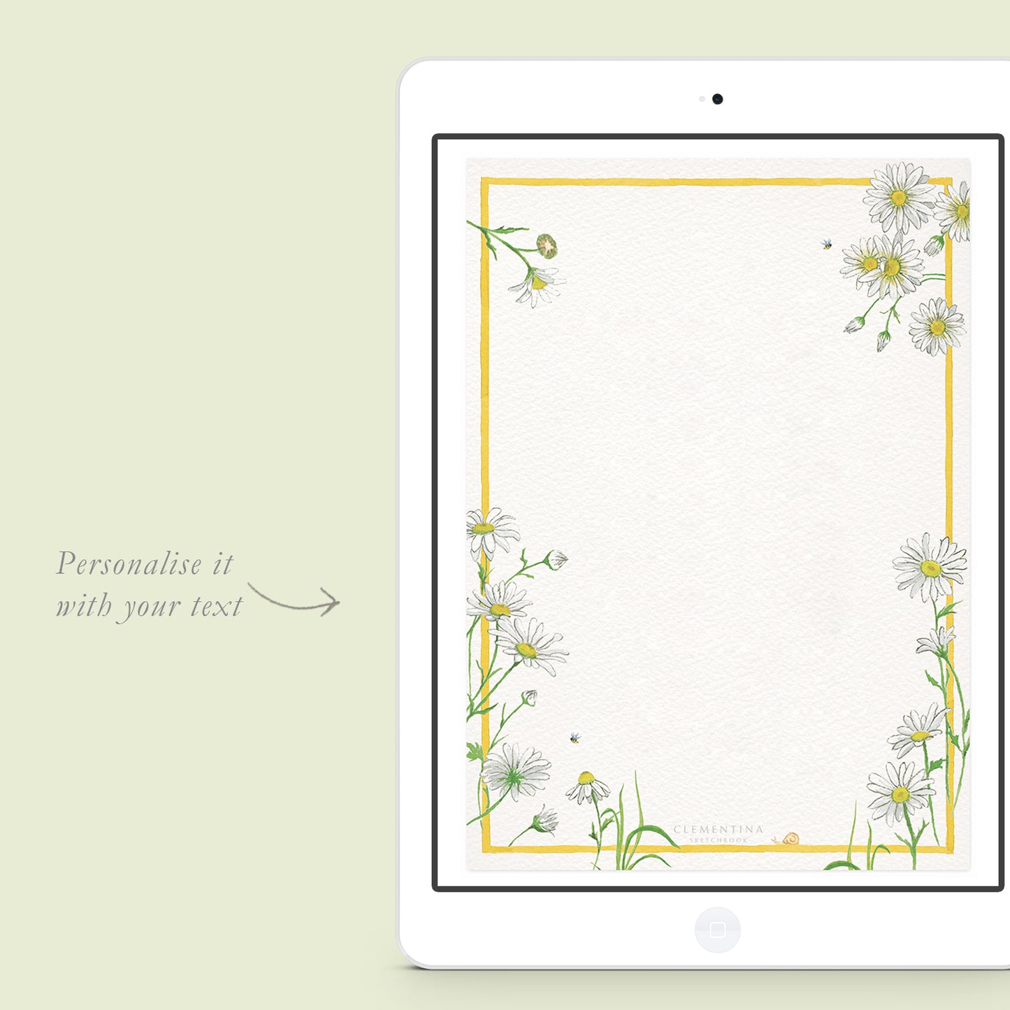 Daisies Invitation Digital - Mockup - 02