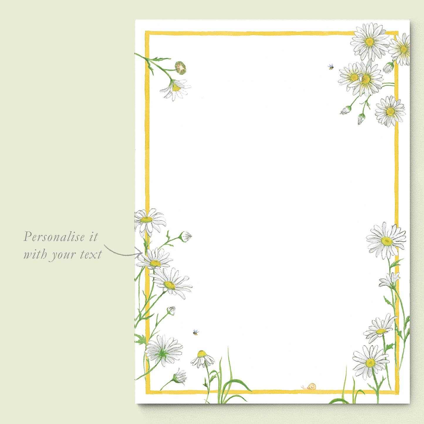 Daisies Printed Invitation Mockups - 02