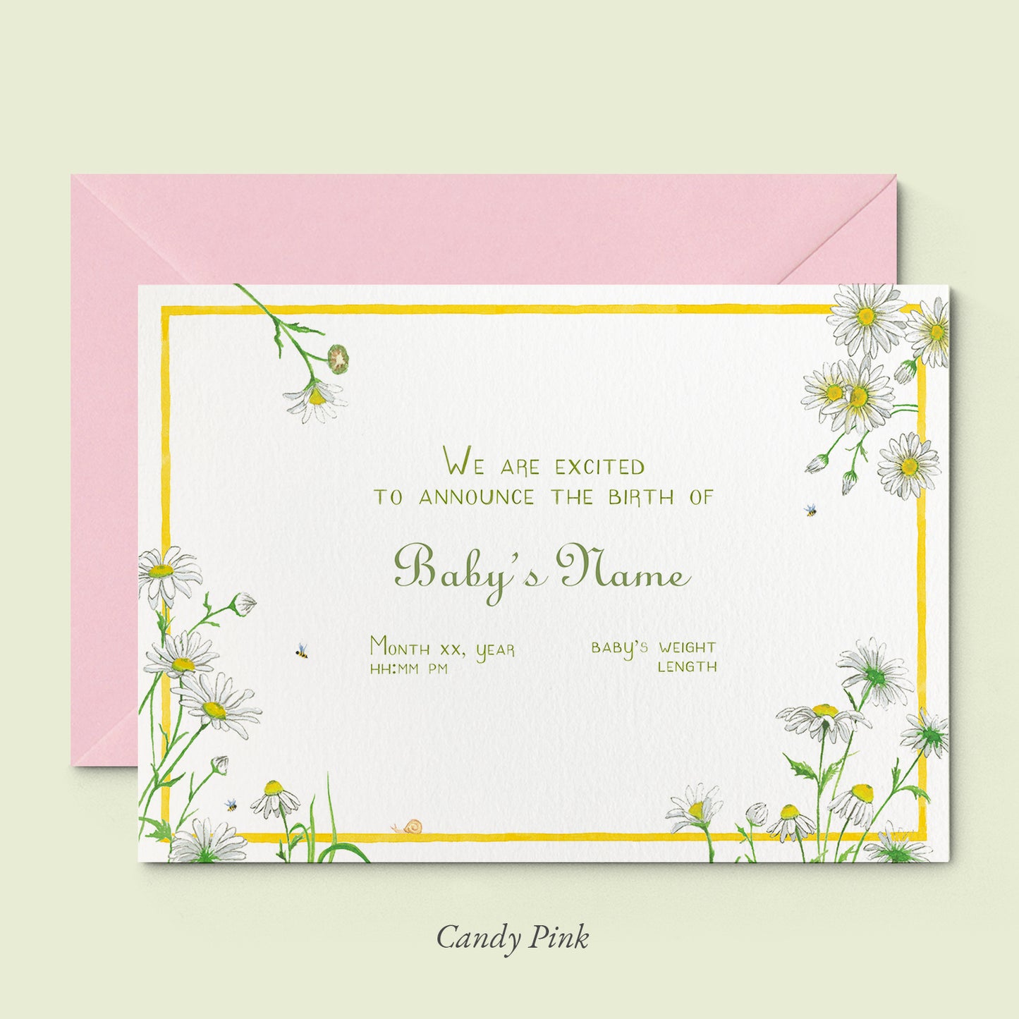 Daisies birth announcement - PRINTED NO PHOTO - 01 copy 2