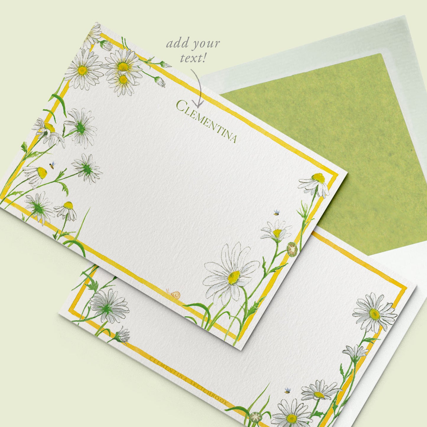 Daisies Stationery Cards