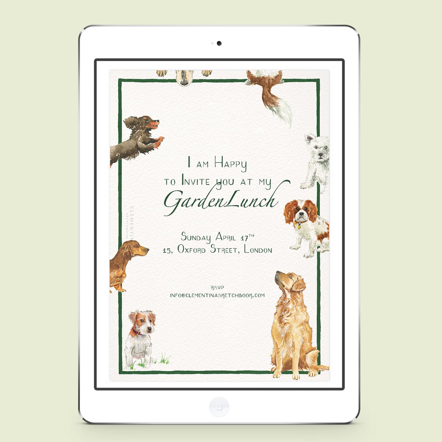 Doggies digital Invitation