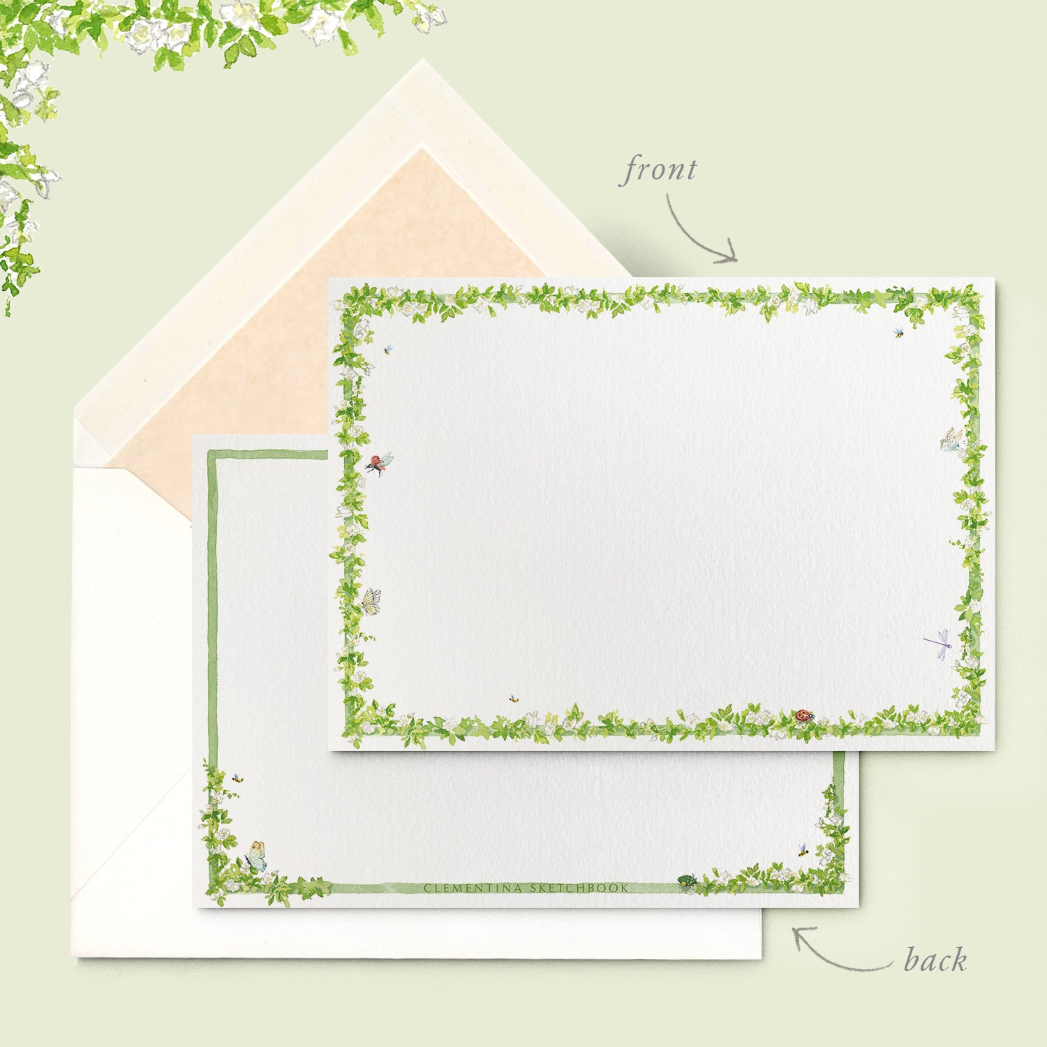 Enchanteg Garden Stationery Cards - 01