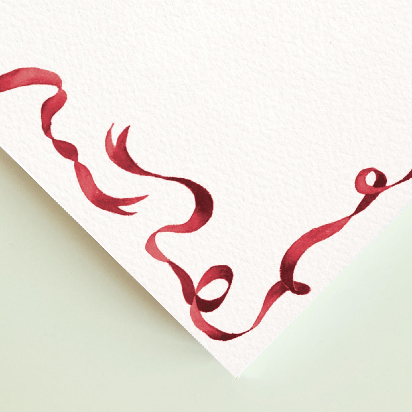 Festive Ribbon Menus - Burgundy - 3