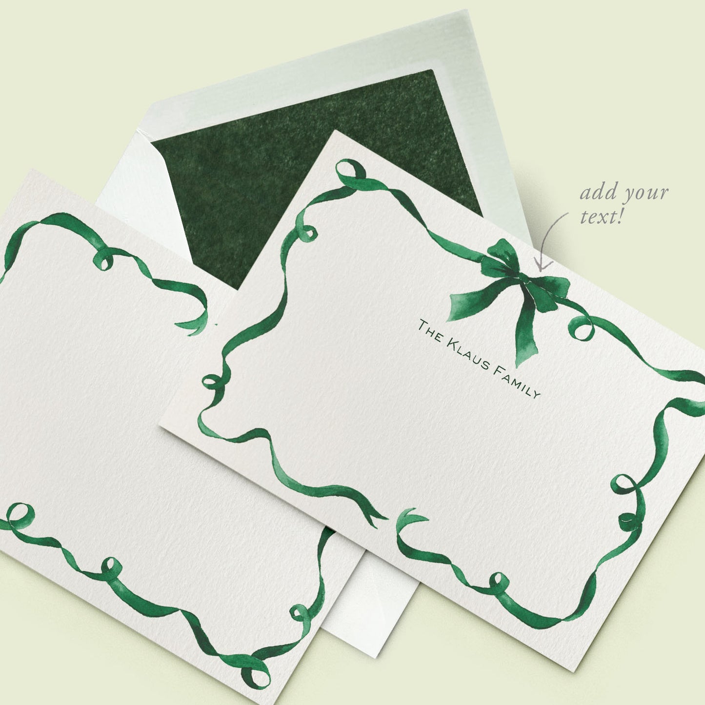 Festive Ribbon Stationery Cards