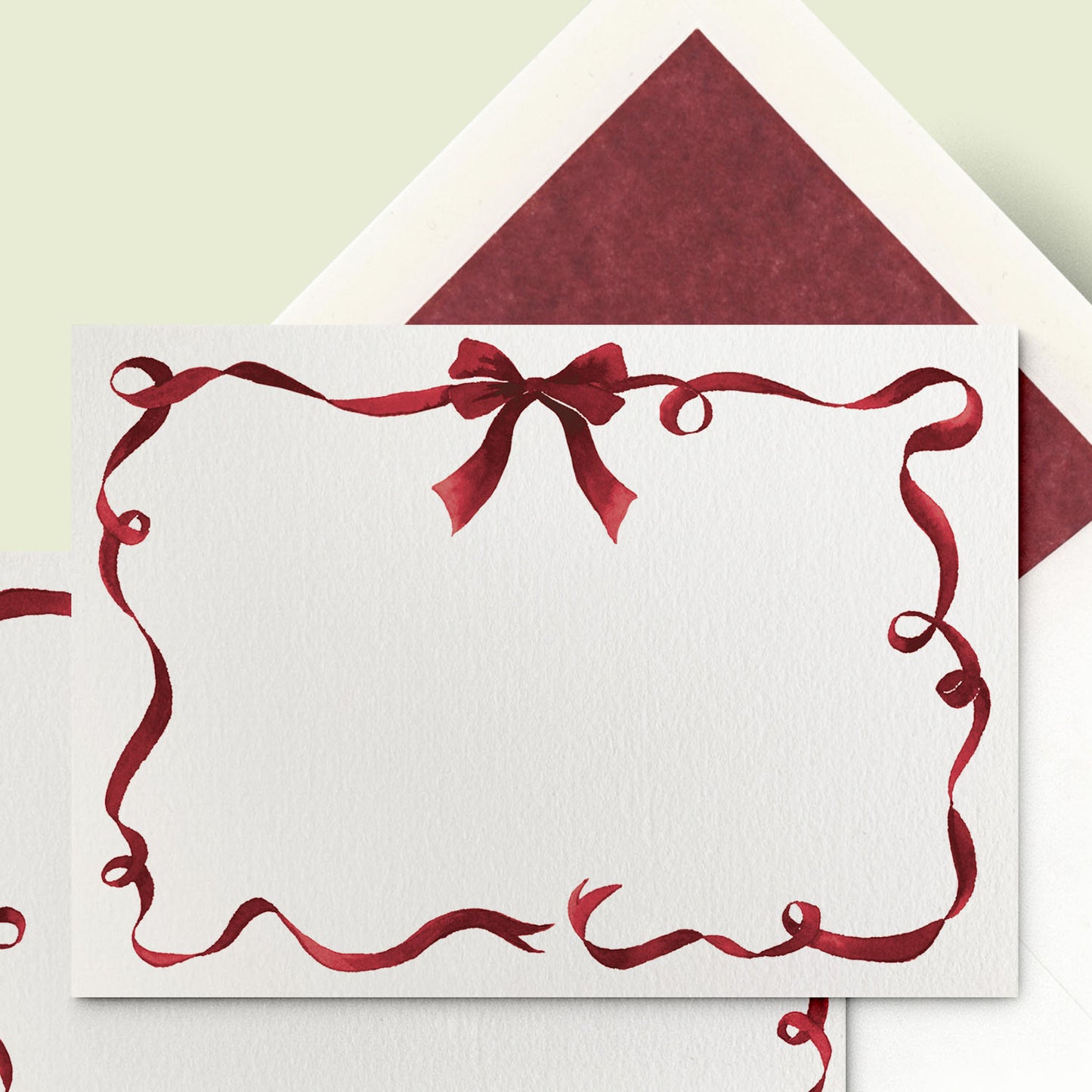 Festive Ribbon Stationery Cards