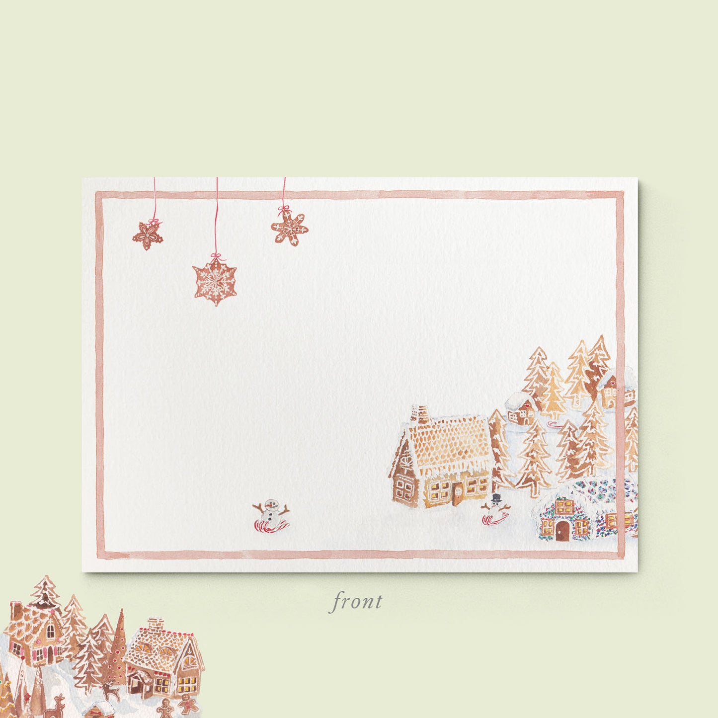 Ginger Bread Houses Stationery Cards