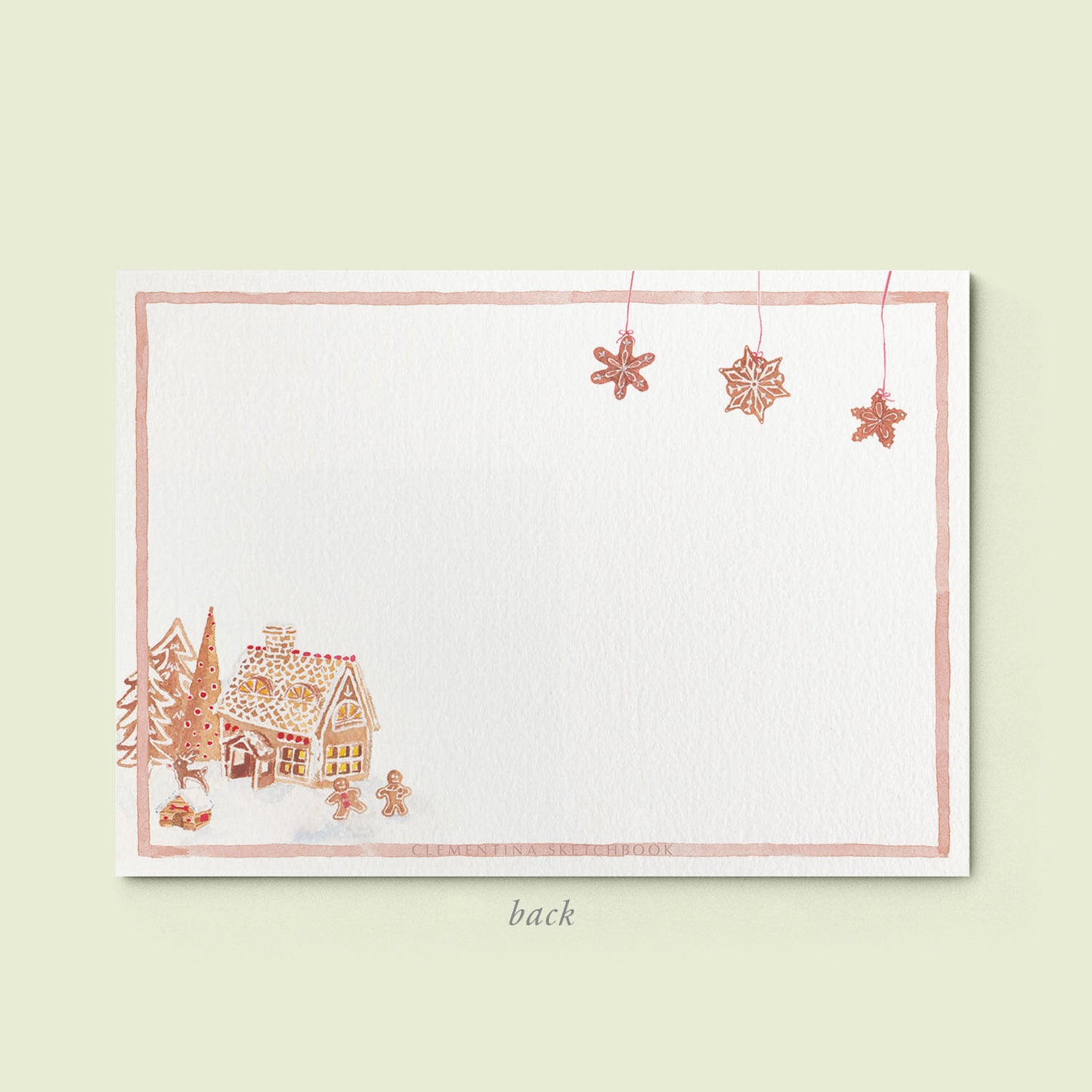 Ginger Bread Houses Stationery Cards