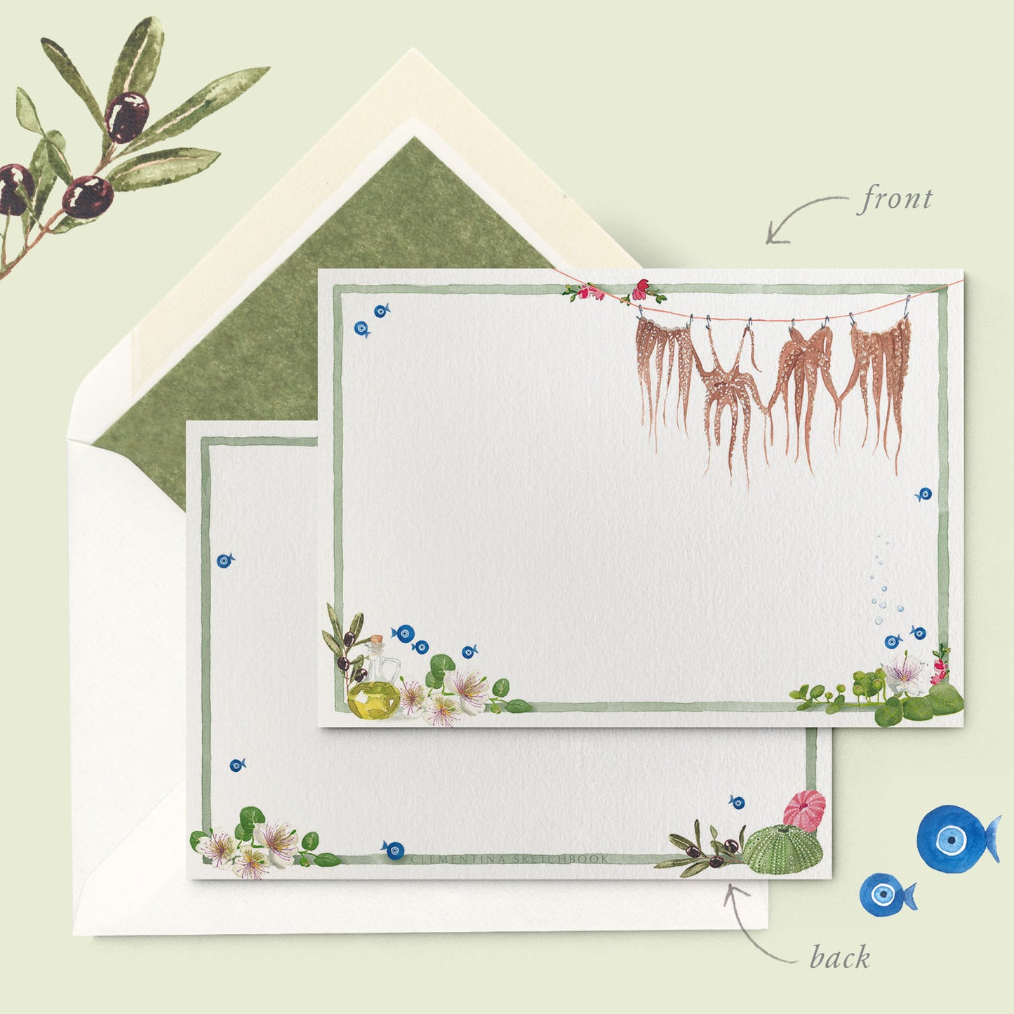Greek Island Hopping Stationery Cards