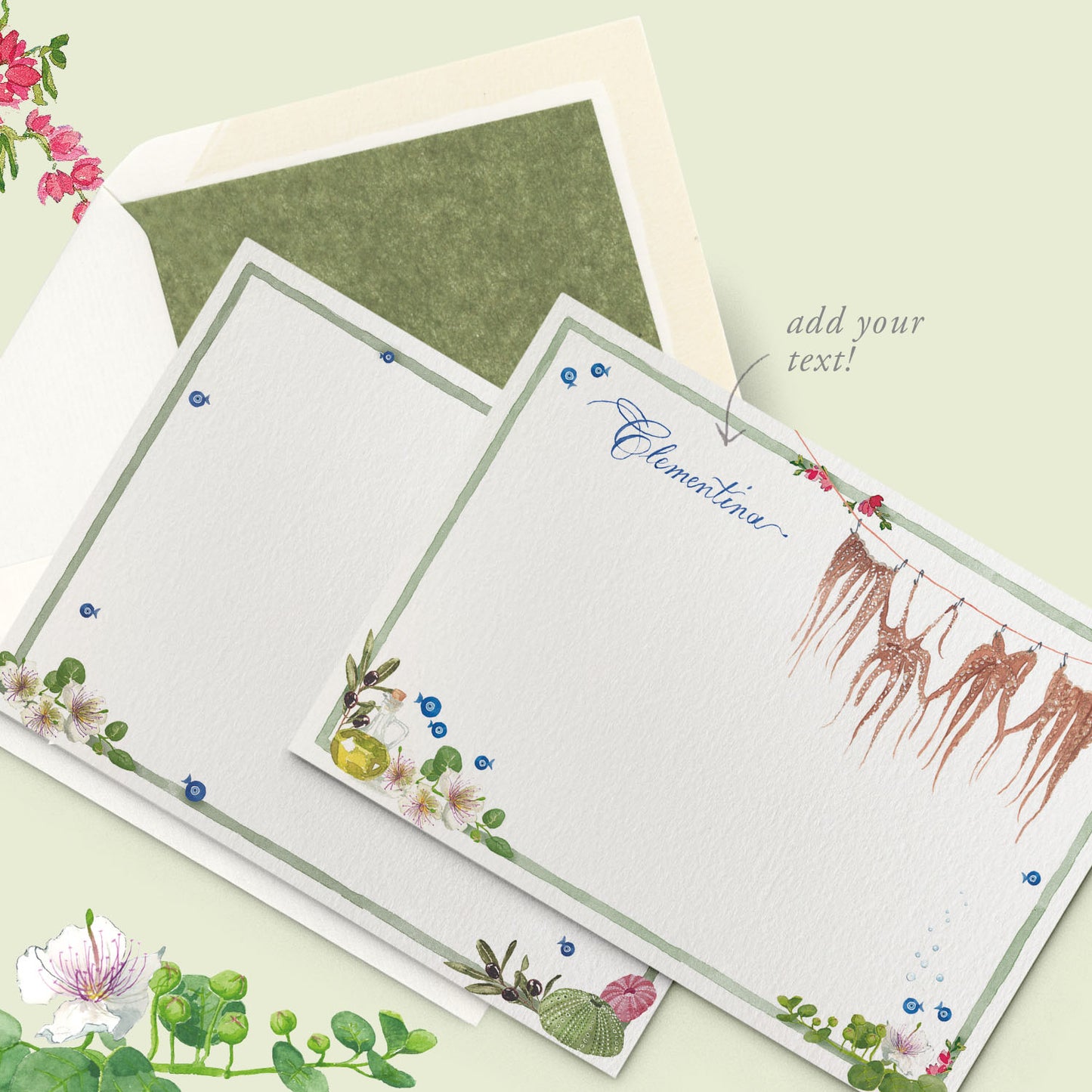 Greek Island Hopping Stationery Cards