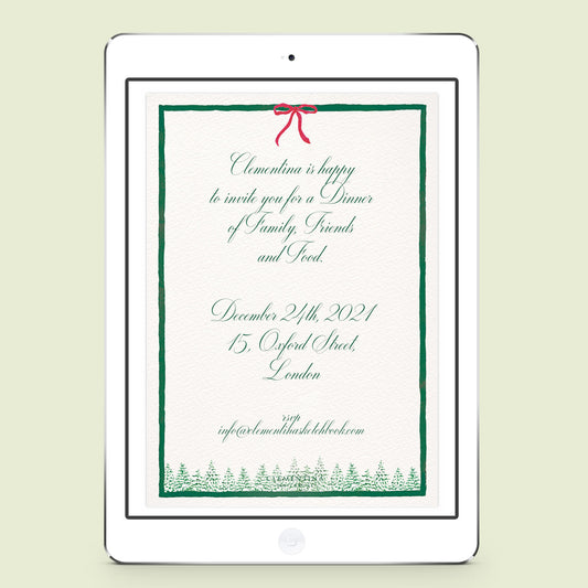 Green Pines Digital Invitation