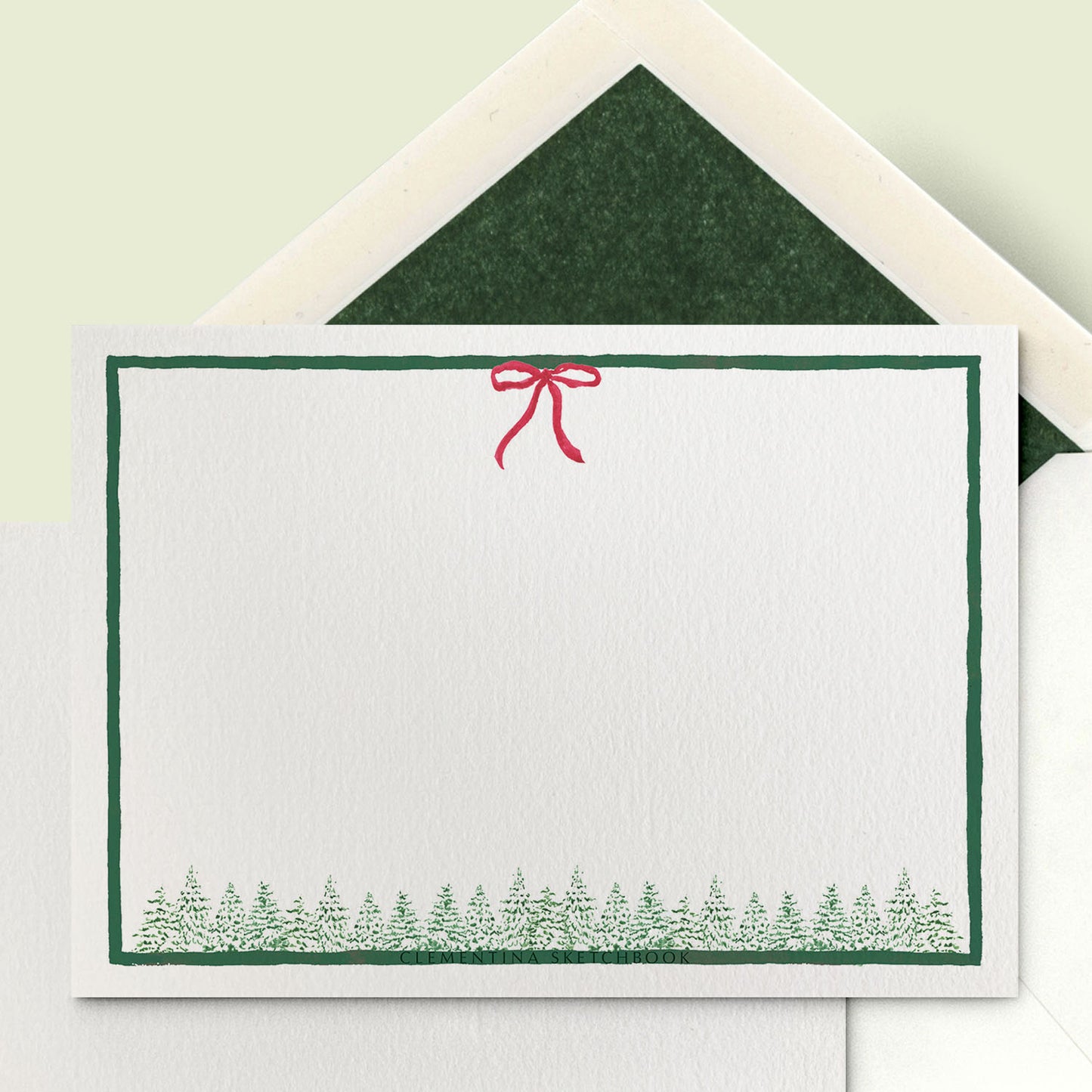 Green Pines Stationery Cards