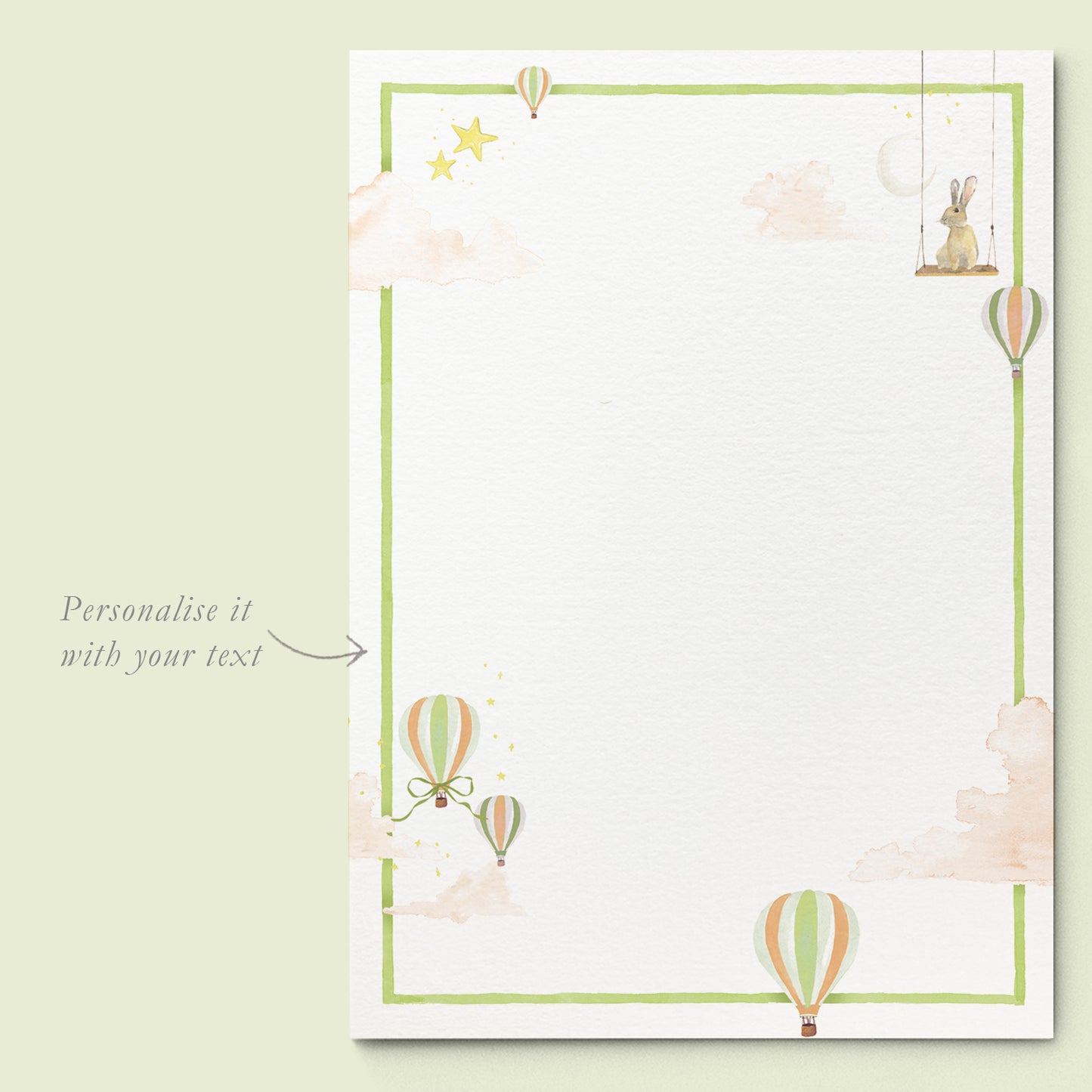 Hot Air Balloons Printed Invitations - 02
