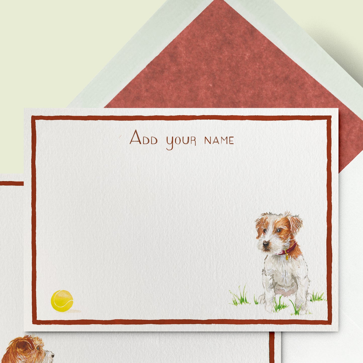 Jack Russel stationery card - 02