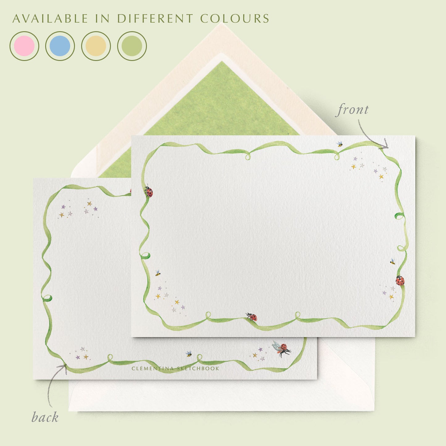 Ladybirds Stationery Cards