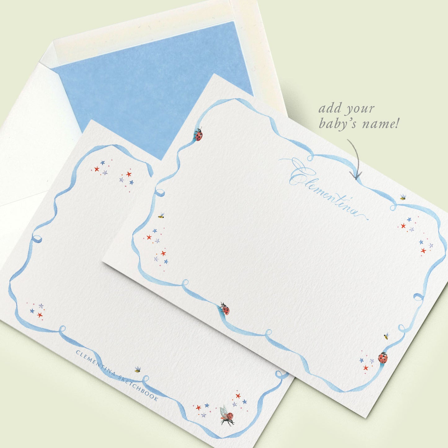 Ladybirds Stationery Cards